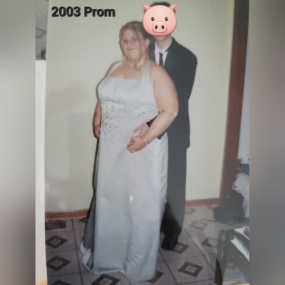 Vintage Light Green Formal Dress circa 2003 - Picture 5 of 16